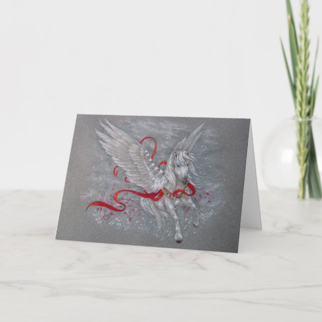 Greeting Card - Holiday Pegasus (Front)