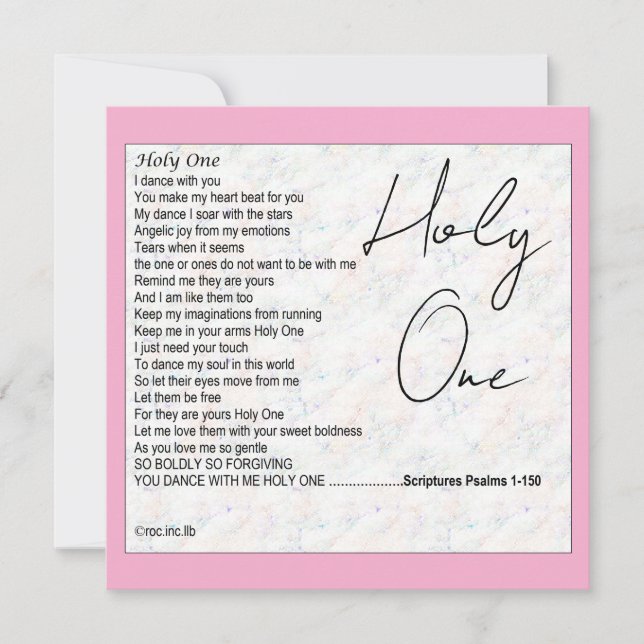 Greeting card -Holy One (Front)