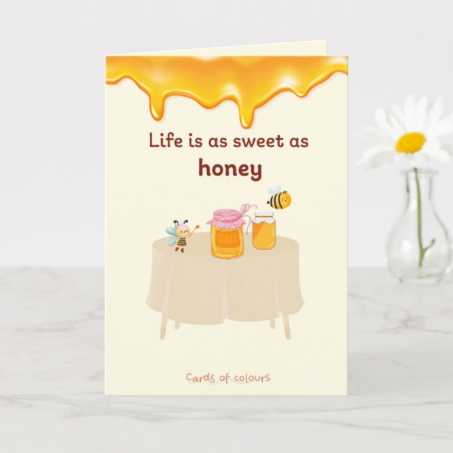 Greeting card honey (Small Plant)