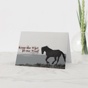 Greeting Card "Honour".. Keep the wild in our WEST