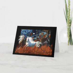 Greeting Card, Horse Greeting Card, Wild Horses Ca Card