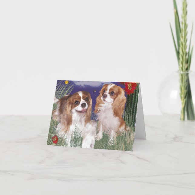 Greeting Card, King Charles Cavalier Spaniel Card (Front)