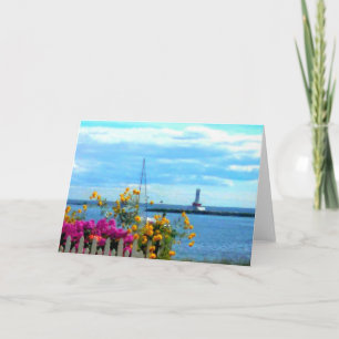 Greeting Card - Mackinac Island Lighthouse