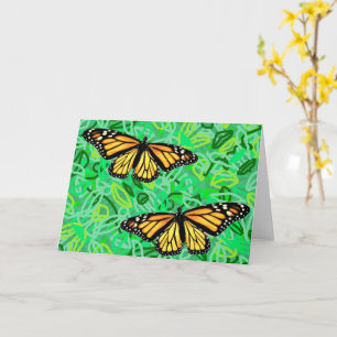 Greeting Card Monarchs/Abstract Leaves