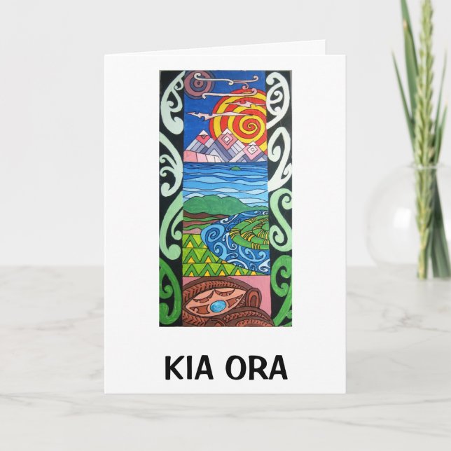 Greeting Card - NZ- Kiaora - Arohanui (Front)