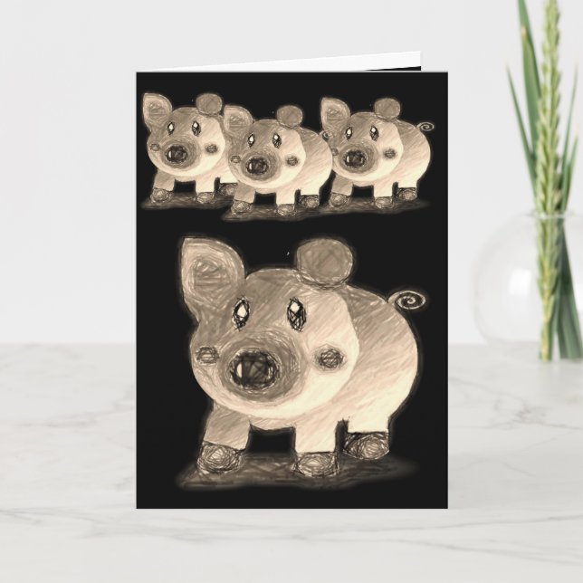 Greeting card pigs (Front)