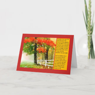 Greeting Card - Psalm 1:1-3 - Blessed Is The Man