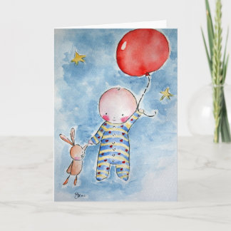 Greeting Card Red Baloon