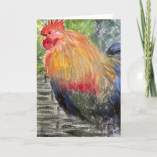 Greeting Card - Rooster/Chicken Art