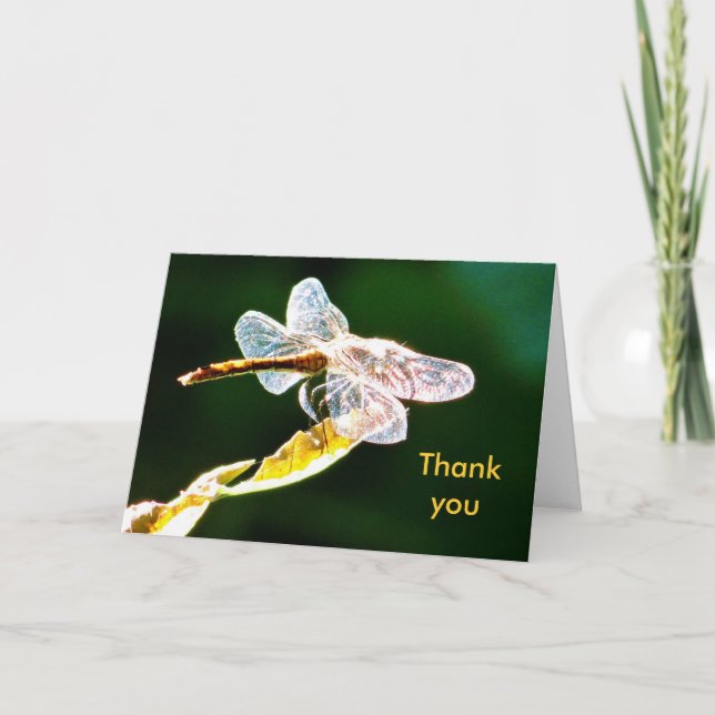 Greeting card shiny dragonfly (Front)