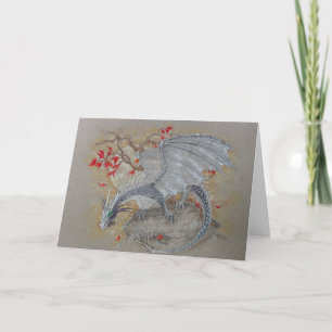 Greeting Card - Silver Dragon