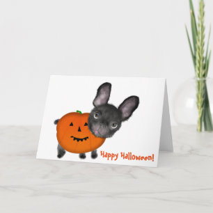 Greeting Card, Standard Halloween cute bulldog. Card
