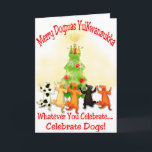 Greeting Card, Standard white envelopes included Holiday Card<br><div class="desc">Dogs Love us all - with their whole hearts.  Isn't that what the Season is all about?  Let's Celebrate Dogs!</div>