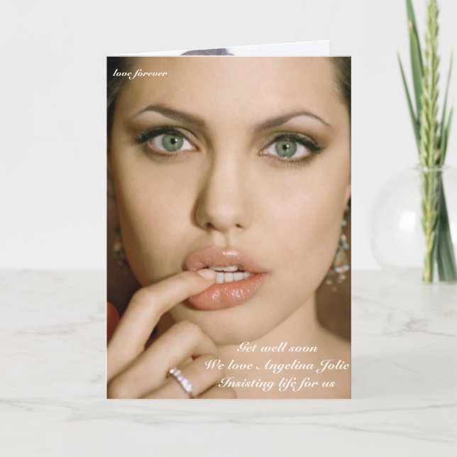 Greeting Card Support Angelina Jolie (Front)
