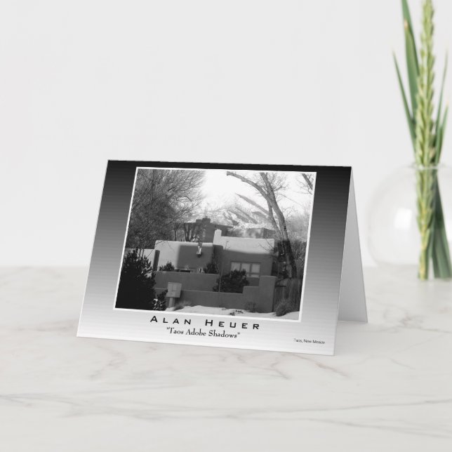 Greeting Card - "Taos Adobe Shadows" (Front)