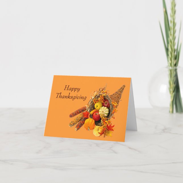 Greeting Card--Thanksgiving Holiday Card (Front)