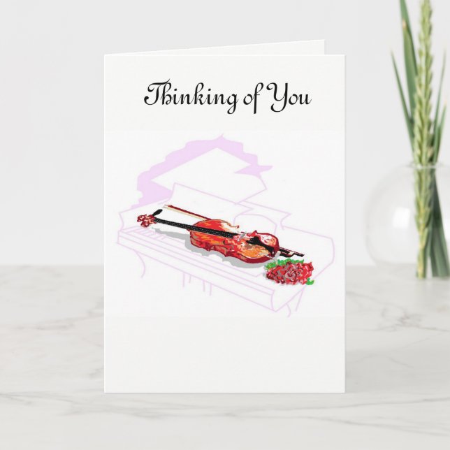Greeting Card :Thinking of You Violin & Piano (Front)