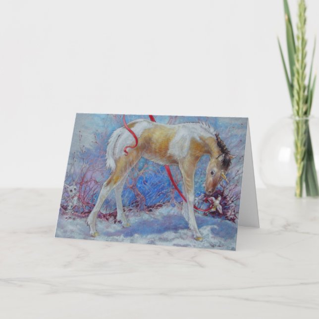 Greeting Card - Unicorn Painted Filly (Front)