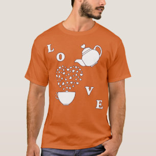 Greeting card Valentinex27s Day Teapot cup hearts  T-Shirt