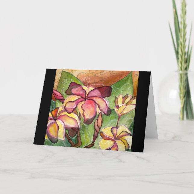 Greeting Card: "Vivian's Plumeria" Card (Front)