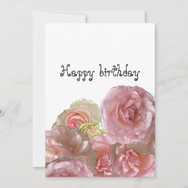 Greeting card whit roses (Front)