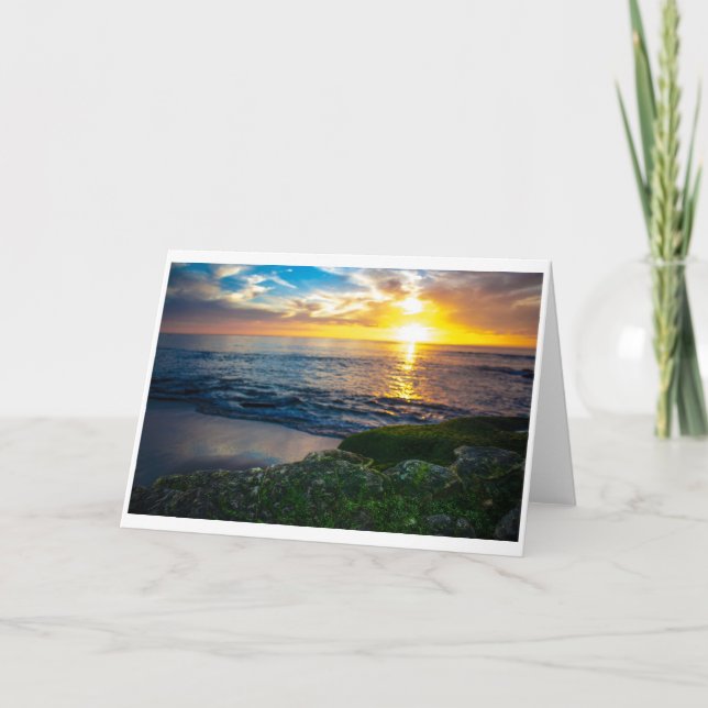 Greeting Card - Windansea Sunset Outlook (Front)