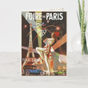 Greeting Card with 1920's Paris Art Deco Print
