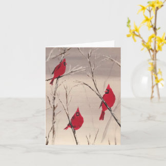 Greeting Card with Cardinals