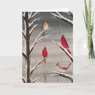 Greeting Card with Cardinals