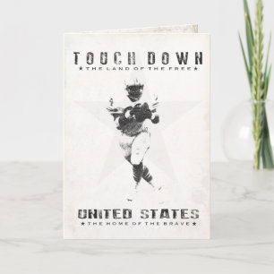Greeting Card with Cool Football Print