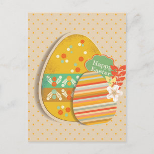 Greeting card with Easter egg symbol