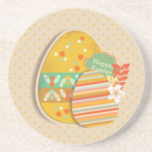 Greeting card with Easter egg symbol Coaster
