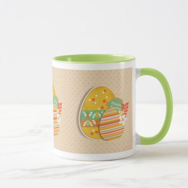 Greeting card with Easter egg symbol Mug (Right)