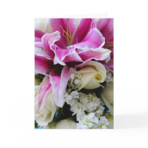 Greeting card with floral cover, love poem inside