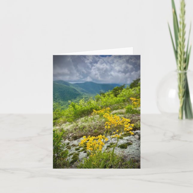 Greeting card with mountain scene (Front)