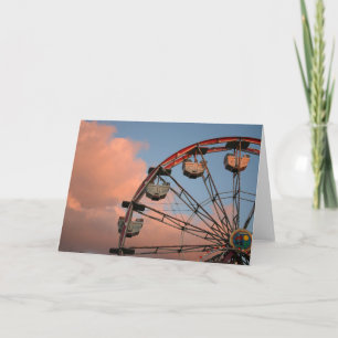 Greeting card with photo of ferris wheel
