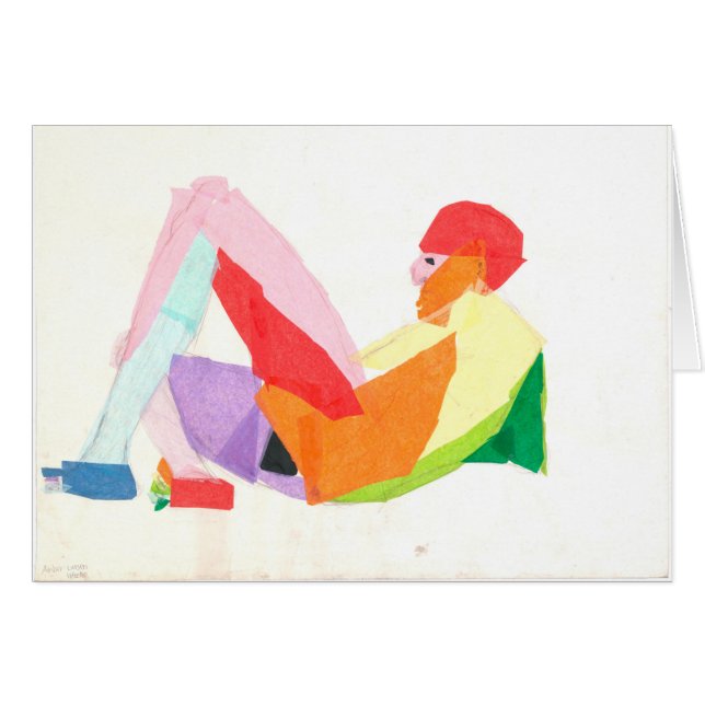 Greeting Card with "Pinata Man" by Amber Larsen (Front Horizontal)