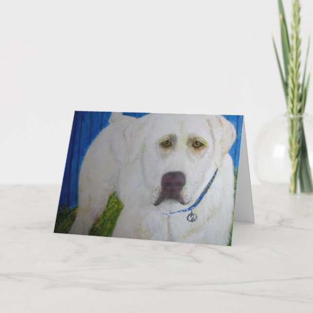 Greeting Card, Yellow Labrador Retriever Card (Front)