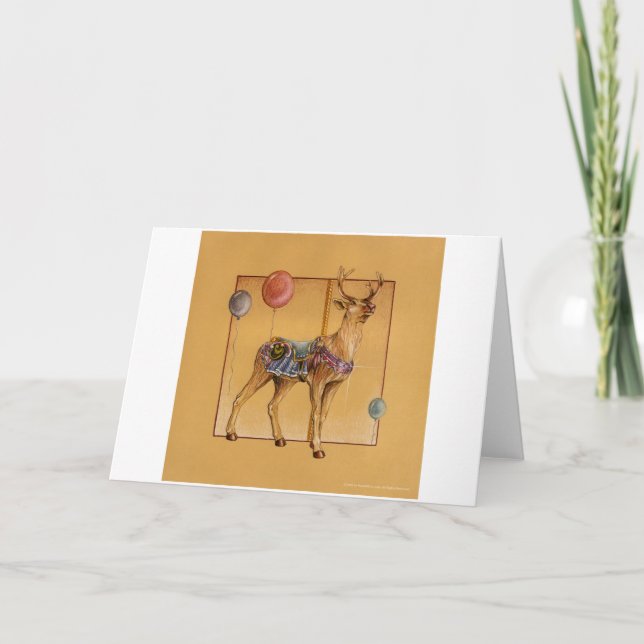 Greeting Cards - Carousel Reindeer or Elk (Front)