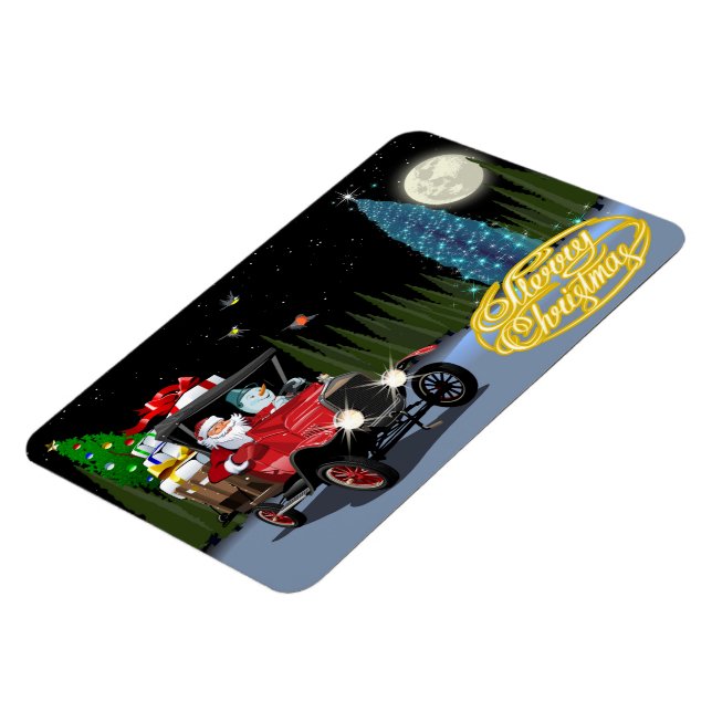 Greeting Christmas Card Magnet (Left Side)