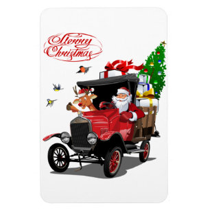 Greeting Christmas Card Magnet