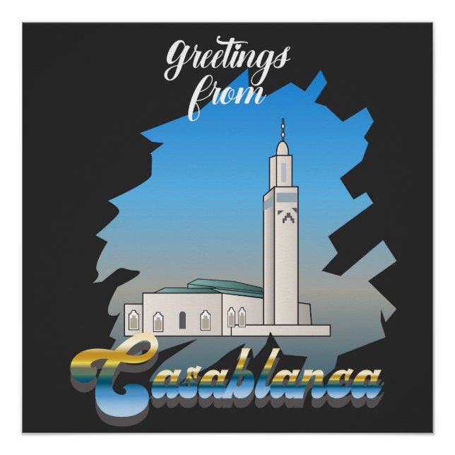 Greeting from Casablanca Sign (Front)