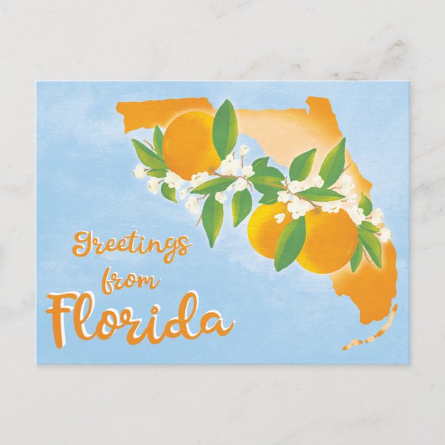 Greeting From Florida State Moving New Address Holiday Postcard (Front)