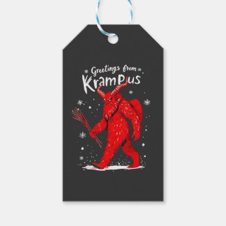 Greeting from Krampus Xmas Christmas Gift Tags