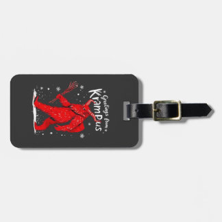 Greeting from Krampus Xmas Christmas Luggage Tag