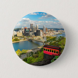 Greeting From Pittsburgh PA Holiday 6 Cm Round Badge