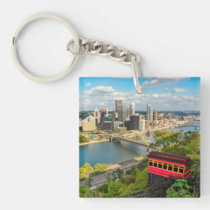 Greeting From Pittsburgh PA Key Ring