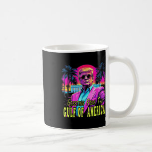 Greeting From The Americas Gulf Retro Vintage Beac Coffee Mug