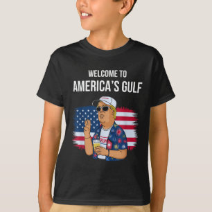 Greeting From The Gulf Beach Of America Patriotic  T-Shirt