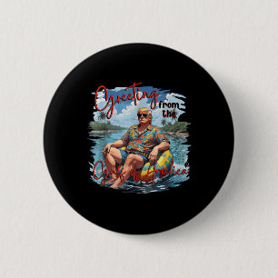 Greeting From The Gulf Of Usa America Trump 6 Cm Round Badge